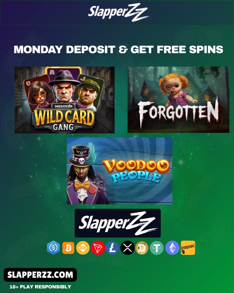Slapperzzcom's tweet image. Claim your Monday spins now! 

#slapperzz #casino #slots #free #bonus