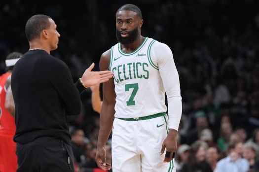 PerSources's tweet photo. The Boston Celtics ownership & management were okay with taking a gap year. They have 3 new starters & their best player is injured. 

Never doubt the heart of the champion. Joe Mazzulla is still a championship coach. Several role players have rings. Jaylen Brown finally gets to prove to the casuals that he is an absolute star. Jordan Walsh finally gets the chance to prove he belongs in the NBA.

The Boston Celtics are the third seed. Are they championship material? No, not yet.

This team is a fun mess to watch. I'm excited for the future of the team I love. 

Respect to Jaylen Brown, Joe Mazzulla, and company