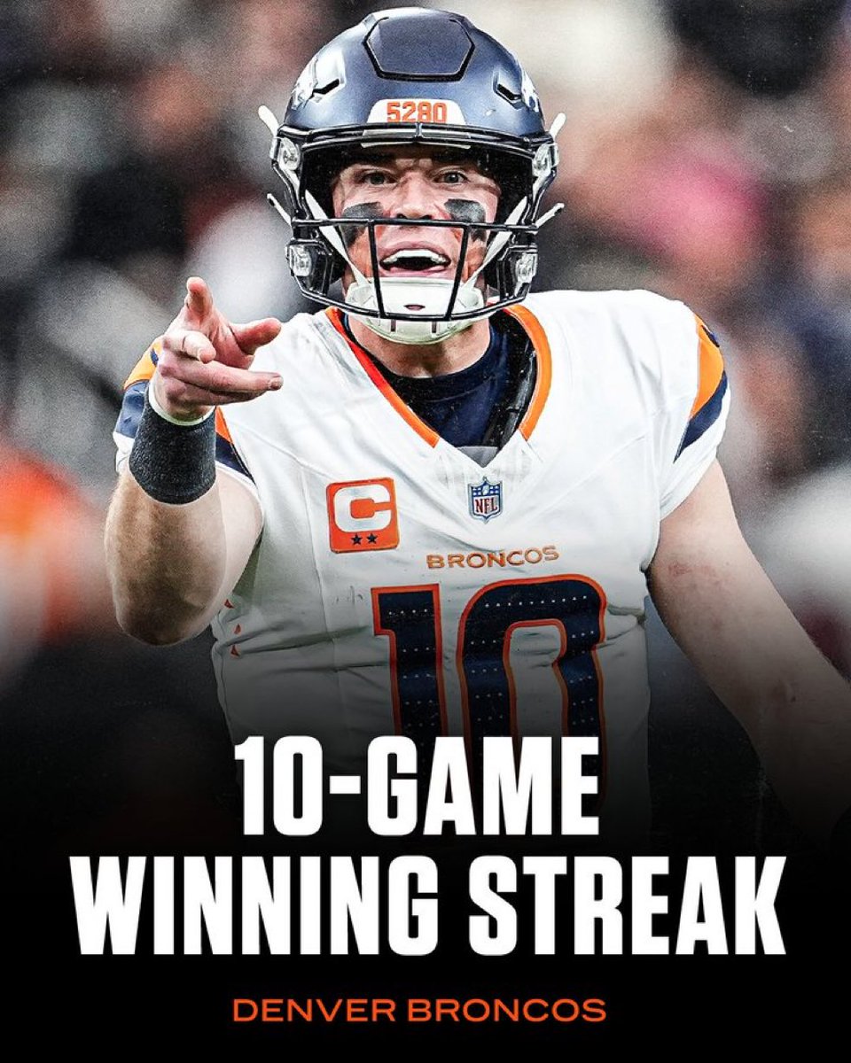 AdamSchefter's tweet image. Broncos now have won 10 straight games.