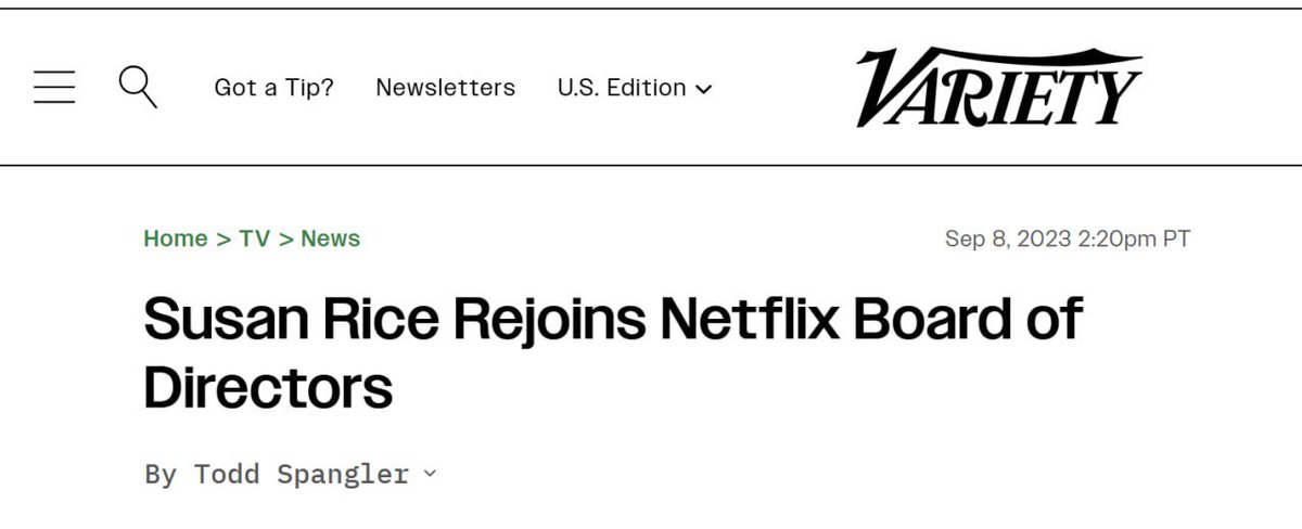 LauraLoomer's tweet photo. The staffing of Higher Ground Productions cannot be overlooked in relation to Michelle Obama's potential 2028 run. LinkedIn records confirm that former Obama White House Deputy Chief of Staff Joe Paulsen now serves as Head of Business and Strategy at Higher Ground Productions. Even more alarming, former Obama National Security Advisor Susan Rice sits on the Netflix board. Barack Obama deeply trusted Rice; she helped Obama and @HillaryClinton spy on President Trump's 2016 campaign and promoted the Trump-Russia collusion hoax.  This aligns with prior reporting on top Netflix officials, including Netflix CEO Ted Sarandos, one of Barack Hussein Obama's most loyal Hollywood donors, who hosted multimillion-dollar fundraisers for Obama and donated heavily to the DNC, Hillary Clinton, Joe Biden, and Adam Schiff. 

If Michelle Obama plans a presidential run, placing Barack Hussein Obama's closest allies in programming roles is essential, and that is exactly what is happening.

Source: https://t.co/olvnL1oChj

RECEIPTS 👇🏻