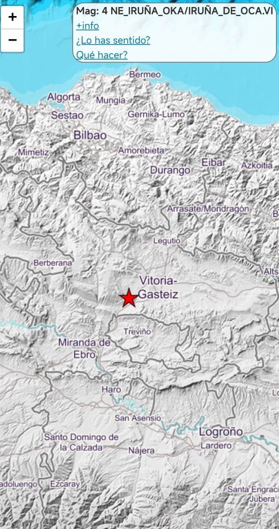 🔔 Terremoto magnitud 4 en Gasteiz. Usa solamente el 112 en caso de emergencia REAL. NO salgas la vía pública si no es necesario. Apaga el gas y mantén la calma. Podría haber réplicas. 

Mantente informado por fuentes oficiales.