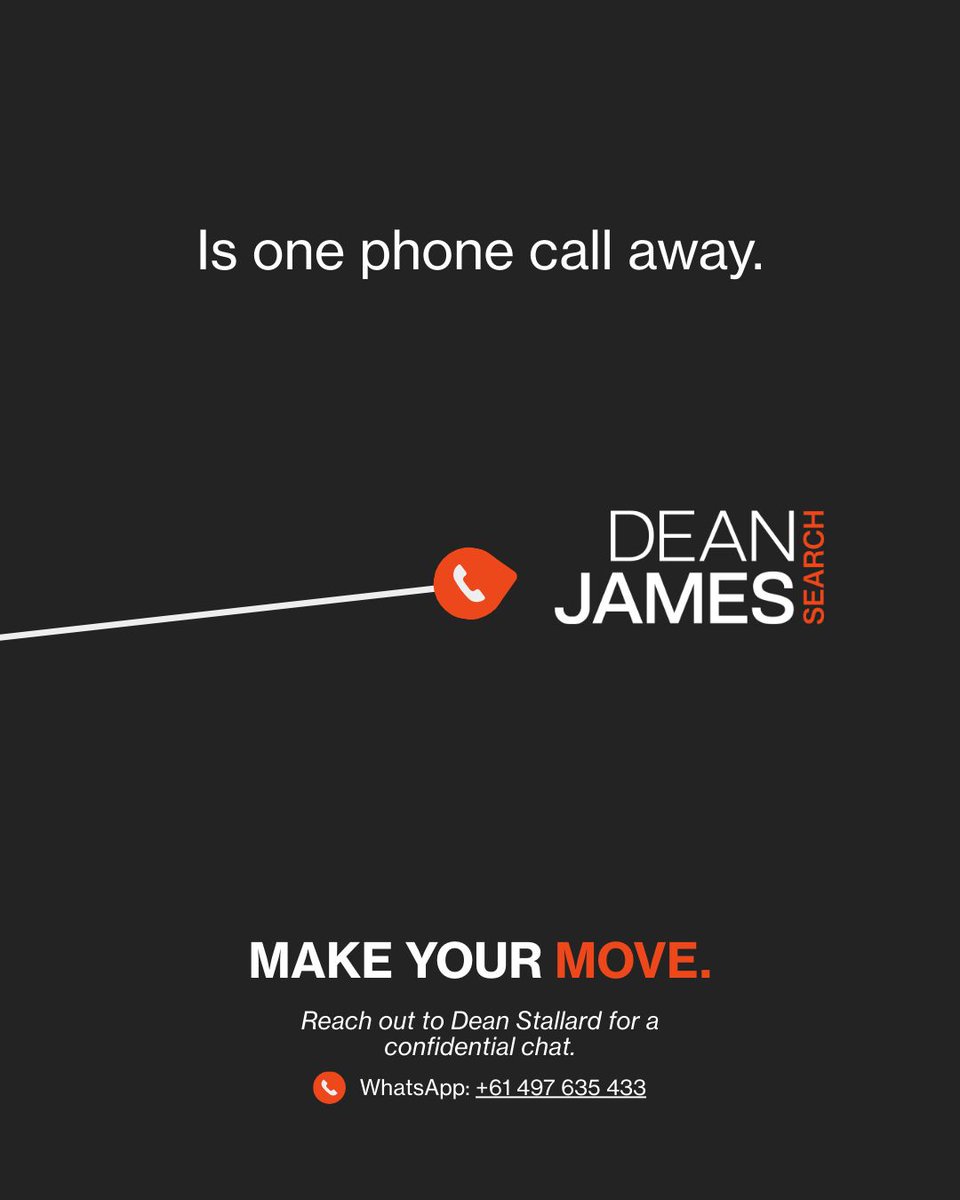 DeanJamesSearch's tweet photo. is one phone call away.

#MakeYourMove

Reach out to @deanjameslife for a confidential chat and let's see what could be next for you. https://t.co/TZFmimzjxD