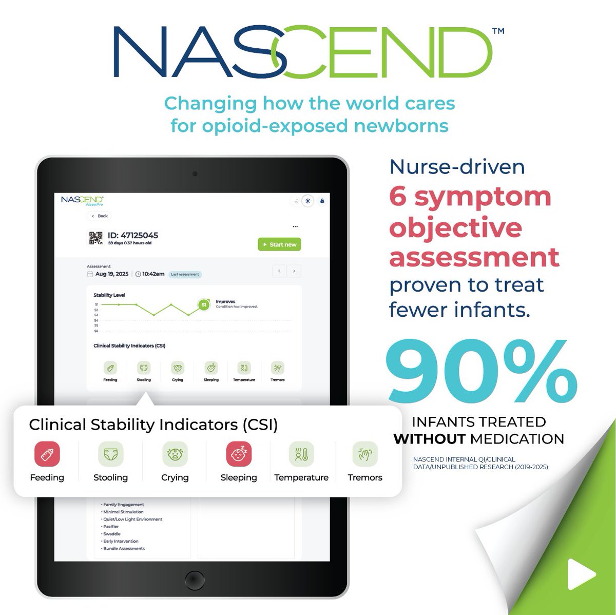 NASCEND is presenting new Neonatal Opioid Withdrawl Syndrome (NOWS) research at Nemours <a href="/HotTopicsNeo/">Hot Topics in Neonatology</a> 2025. Our digital tools are improving consistency and outcomes for opioid-exposed infants and families. More to come.