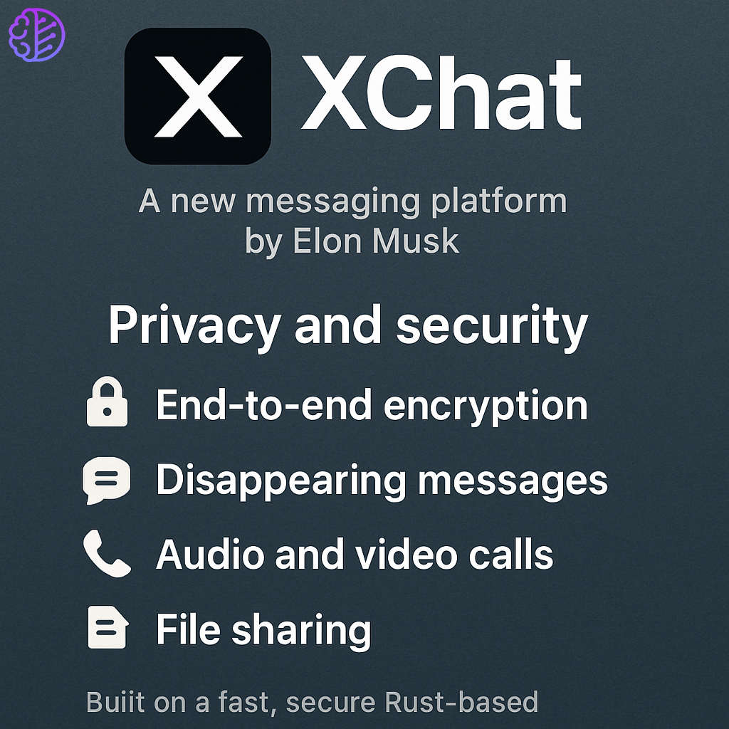 ProgresiveRobot's tweet image. XChat is a new messaging platform by Elon Musk, focusing on privacy and security. It features end-to-end encryption, disappearing messages, audio and video calls, and file sharing. It is built on a fast, secure Rust-based framework.
#XChat #ElonMusk #privacy #security