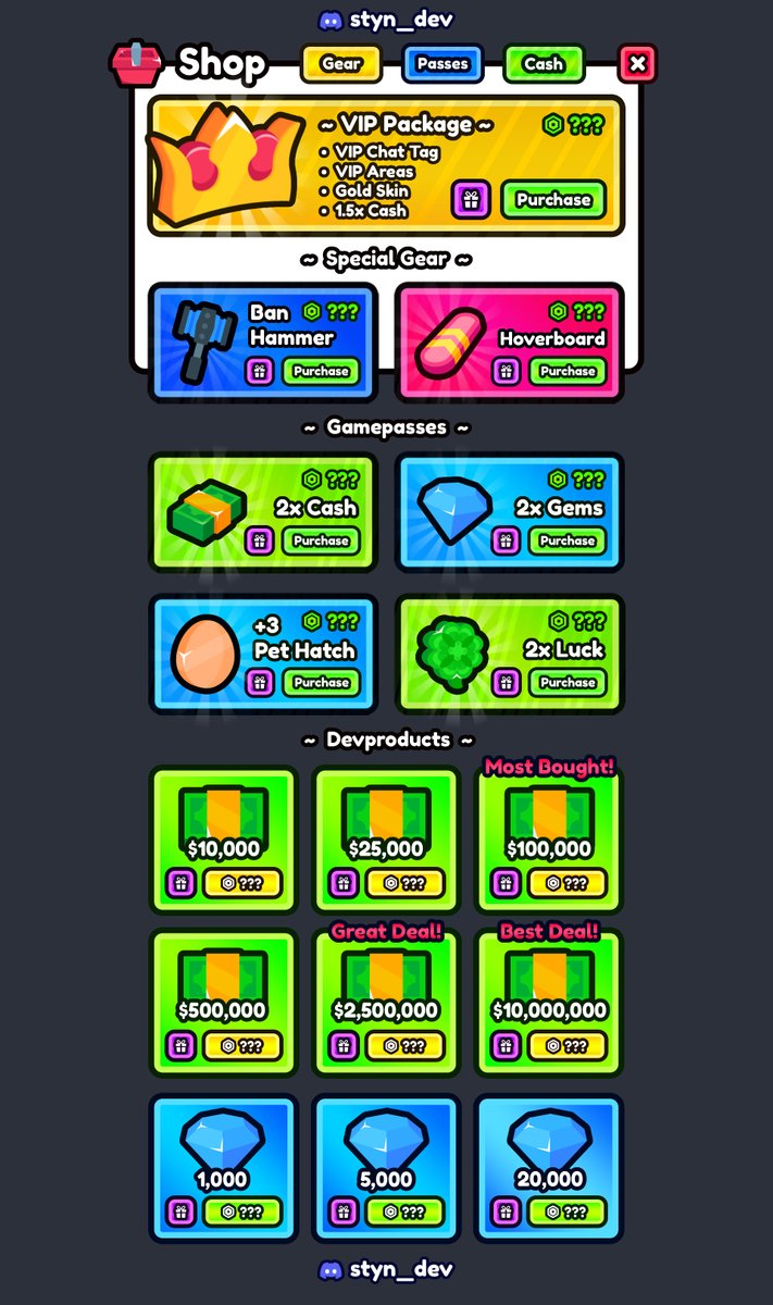 Styn_Dev's tweet image. Shop GUI for fun

DM me on discord @styn_dev for commissions
#RobloxUI #ROBLOX #RobloxDevs