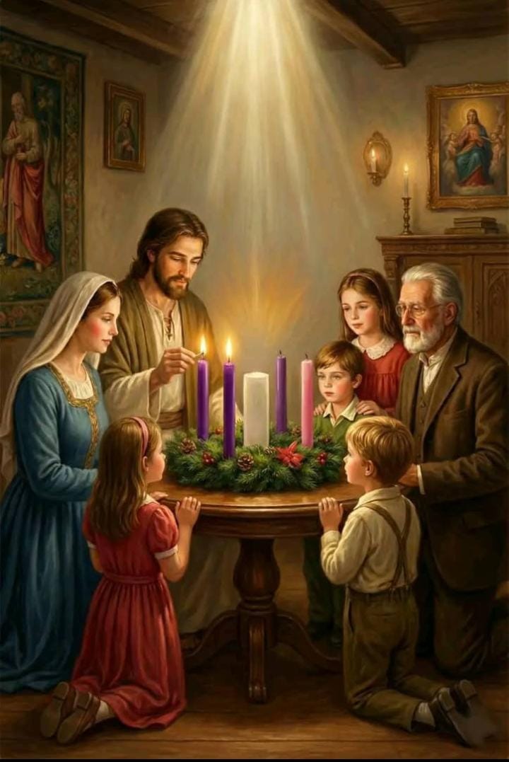 Juanto a María y José aguardamos la alegre esperanza de la venida gloriosa de nuestro Salvador Jesucristo.  Preparemos el Corazón, muy pronto llega el Señor. 🕯️ 🕯️