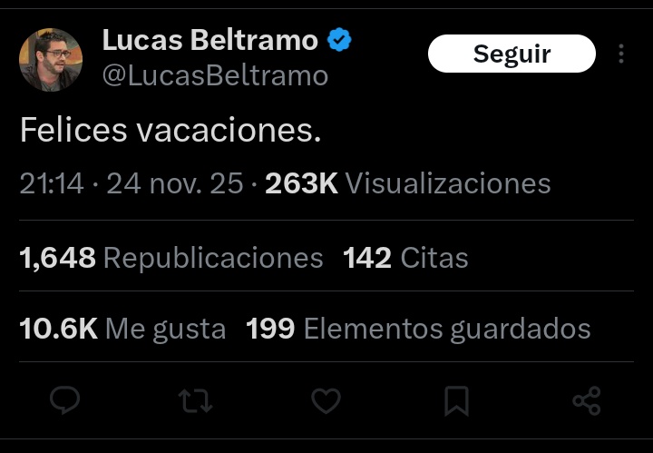 Felices vacaciones para vos también, chupapijas de mierda <a href="/LucasBeltramo/">Lucas Beltramo</a>