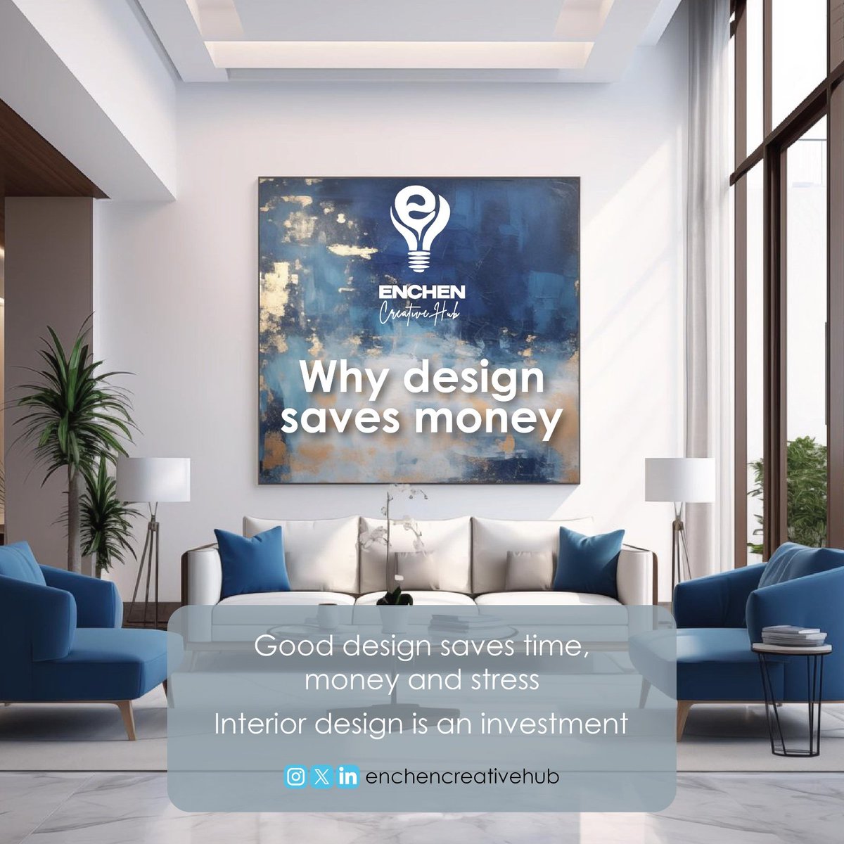 EnchenCreatives's tweet photo. Smart interiors save time, cut unnecessary costs, and elevate your lifestyle.

Design is the best investment you can make in your space.
#EnchenCreativeHub https://t.co/yQ6xbspj30