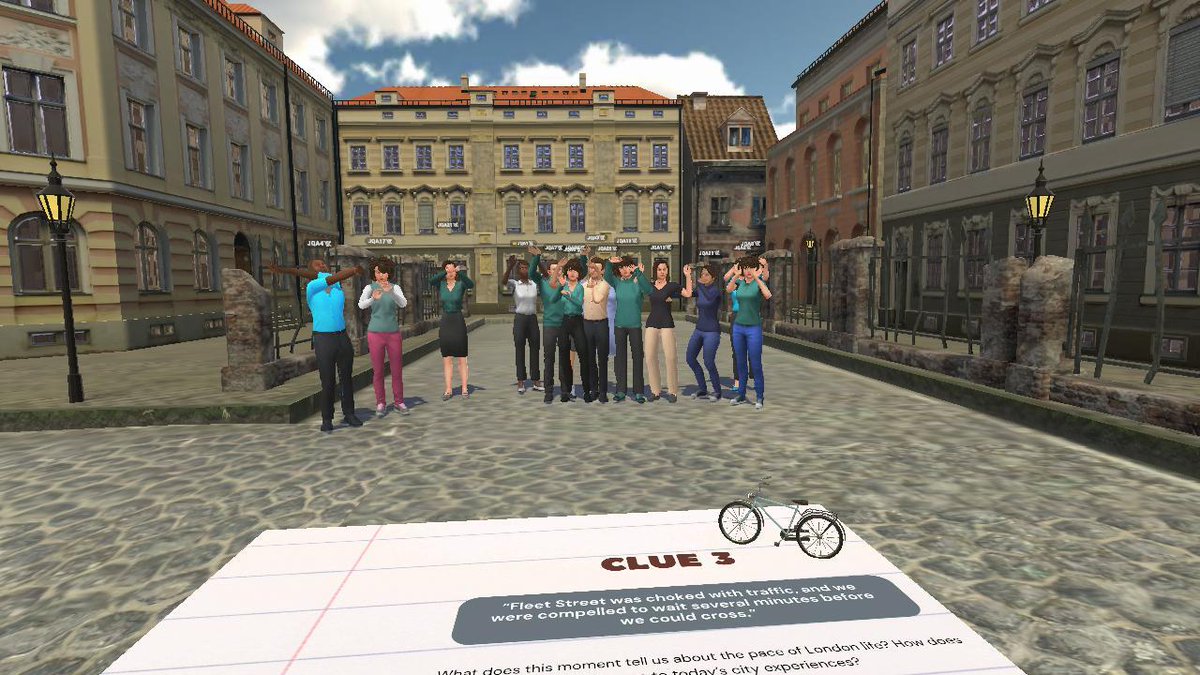 6th Grade students at John Quincy Adams Elementary School wrapped up their Mysteries and Investigations Unit with a Sherlock Holmes Detective Race in VR. The students searched for hidden examples of figurative language around historical London, and then brought all of the clues