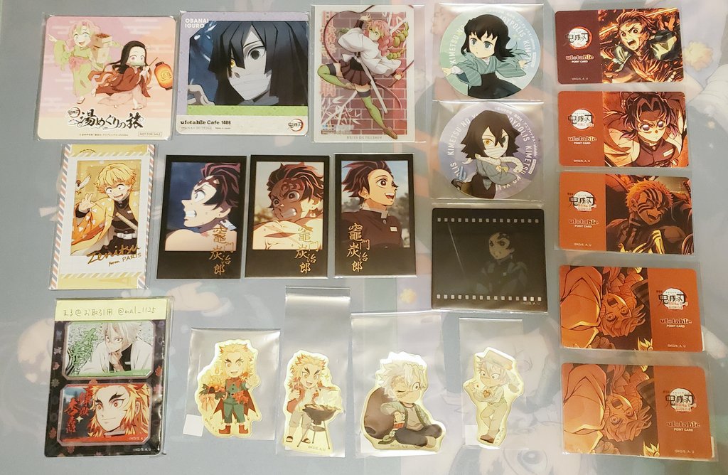 鬼滅の刃 DINING 無一郎 缶バッジ チェキ ポイントカード ポストカード 交換】鬼滅の刃 ufotable DINING ダイニング お楽しみくじ チェキ