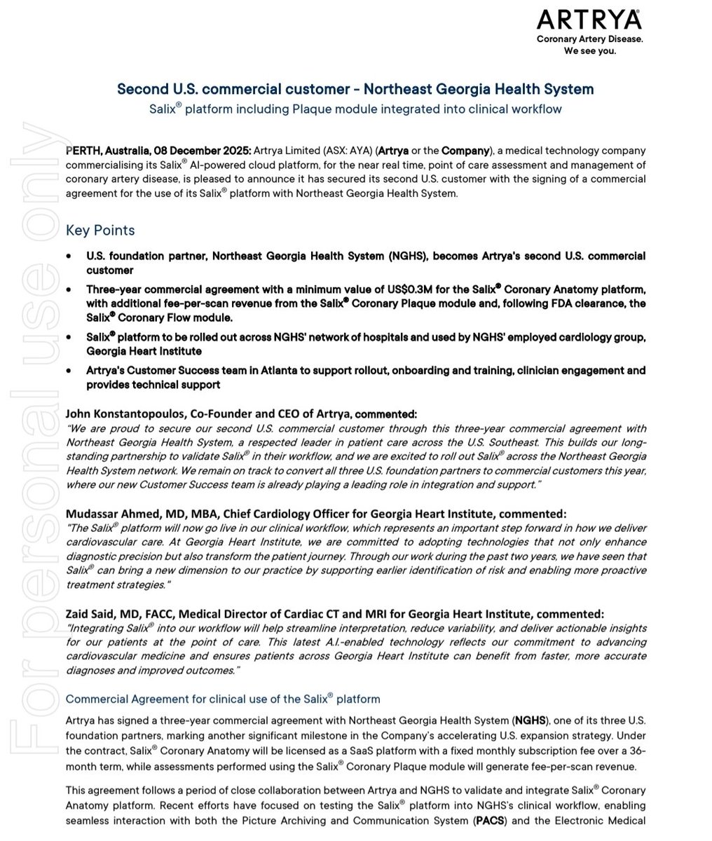 StoicInvestors's tweet image. 🇦🇺 $AYA with another great win today. 

2026 will be a big year for them.

#asx200 #asx #Biotech