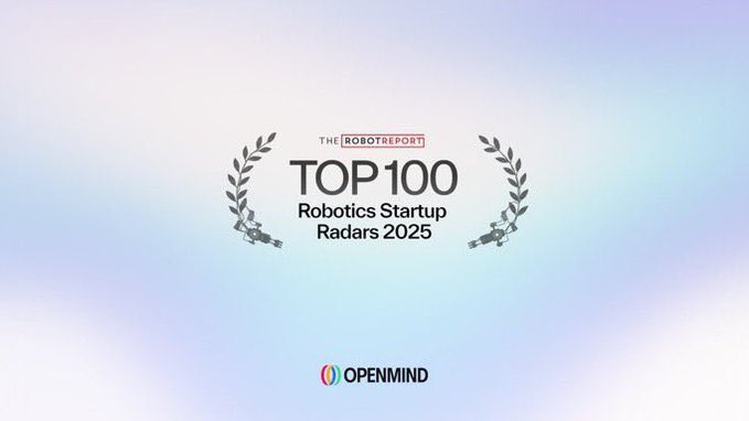 phamtoi678's tweet image. 🏆🤖 Thrilled to see @openmind_agi named among the Top 100 Robotics Startups of 2025 — a well-deserved milestone for a team tackling one of the industry&apos;s biggest choke points: the robotics silo problem.
While most robotics companies focus on making hardware stronger, faster, or…