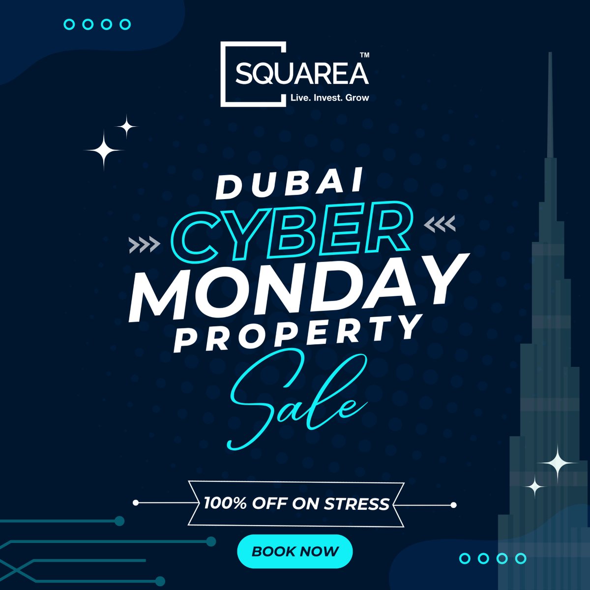 SquareaGulf's tweet photo. Dubai Cyber Monday just got an upgrade⚡

At SQUAREA, your property journey comes with 100% OFF stress - and 100% focus on smart investing.
Swipe into a deal that moves you closer to your Dubai dream. ✨

Call to book, the future won’t wait

THINK DUBAI. THINK SQUAREA

#SQUAREA https://t.co/1b1jl8TTPk