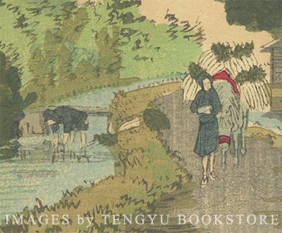 tengyu_images's tweet image. 「明治東京名所絵：道灌山下」
tengyu-images.com/product?id=1585

小林清親に師事し、短命の作家ながらも明治初期に活躍した井上安治の木版画集より。「光線画」と呼ばれる西洋の写実的な風景の捉え方を取り入れた新しい浮世絵の画風で、情緒豊かに明治の東京の風景を描いています。
#イラスト #明治時代 #東京