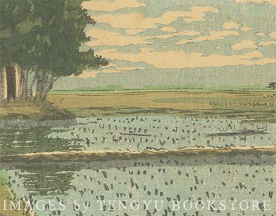 tengyu_images's tweet image. 「明治東京名所絵：道灌山下」
tengyu-images.com/product?id=1585

小林清親に師事し、短命の作家ながらも明治初期に活躍した井上安治の木版画集より。「光線画」と呼ばれる西洋の写実的な風景の捉え方を取り入れた新しい浮世絵の画風で、情緒豊かに明治の東京の風景を描いています。
#イラスト #明治時代 #東京