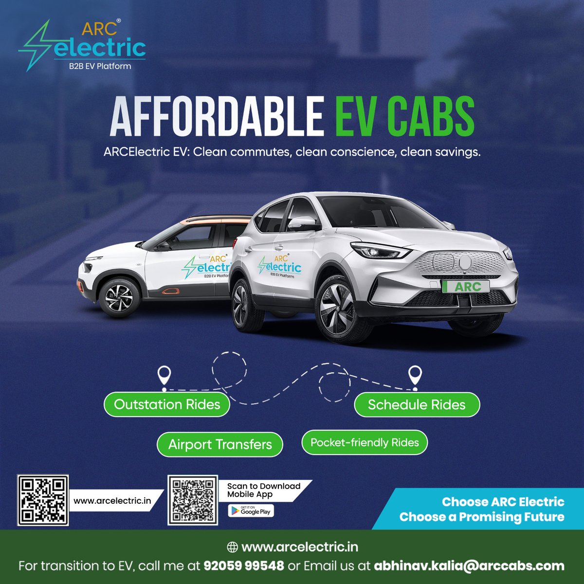 arc_cabs's tweet photo. Affordable EV cabs with @arc_cabs  – enjoy clean commutes, a clear conscience, and smart savings. 

📲: https://t.co/skxpo4Joie 
🌐: https://t.co/Lgv4tUmHNZ

@WRIIndia @IBM

#ARCElectricCabs #EVCabs #CleanCommute #GreenTravel #EcoFriendlyRides #SustainableTravel #SmartSavings https://t.co/nobcLZd8KX
