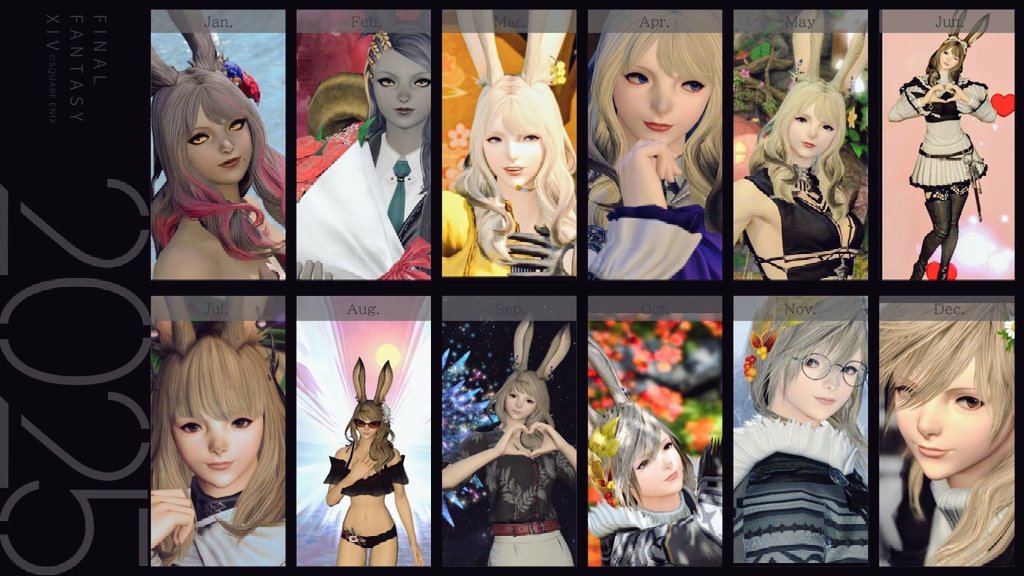 素敵なジェネレーターを見かけたのでお借りしました
今日はサブのうさこで！

 #FF14
 #FFXIV
 #FF14今年の12枚 
 #FFXIV12Months 
 #フレンド募集