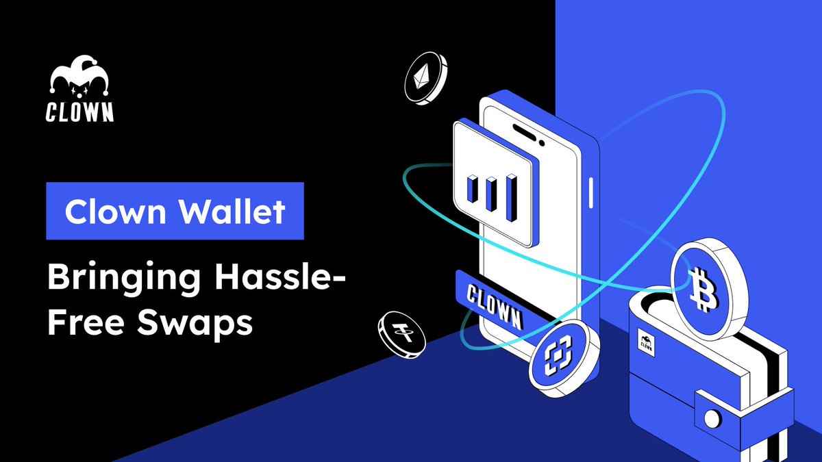 ClownWallet's tweet image. ⚡ Swap tokens instantly—anywhere.
Clown Wallet gives you fast, hassle-free swaps without middlemen.
DeFi shouldn’t be complicated.
#InstantSwap #CryptoMadeEasy #ClownWallet