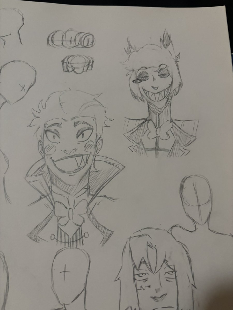 I included the first image cause Alastor’s hair makes him look like goku 😭🤣but here’s a drawing of Lucifer and Alastor in my style #hazbinhotelseason2 #fanart