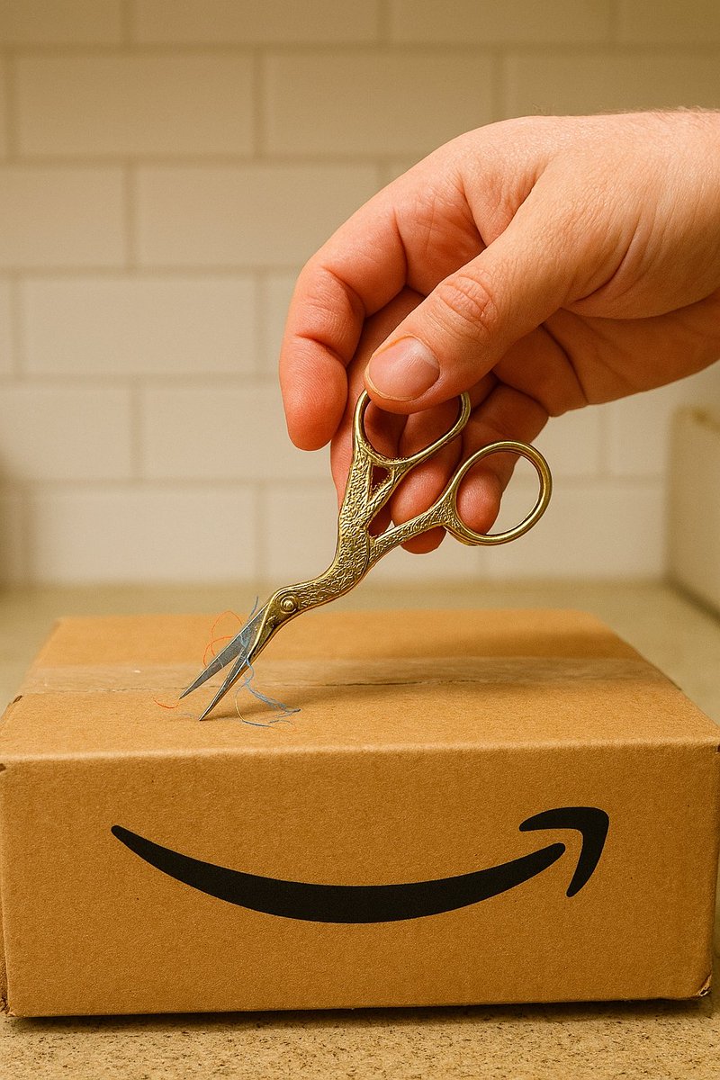 FatimaOulkid's tweet image. Be honest: how many of you have used your embroidery scissors to open Amazon packages?
Asking for a friend who is definitely not me right now 📦✂️
#embroidery #scissors #amazonpackages