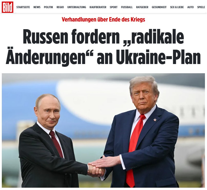 Die USA und Russland sind sich längst einig.
Was aber die #Götzenanbeter in Deutschland und der EU nicht wahr haben wollen und wie ein Ertrinkender dafür kämpfen, dass der ganze Irrsinn weitergeht, weil sie sonst nichts mehr an Rettungsring haben.
bild.de/politik/auslan…