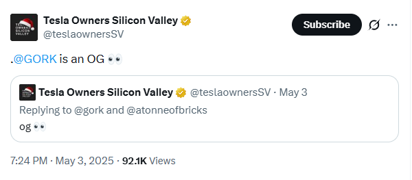 BadmonLano's tweet photo. 🟩 CHAPTER 17 · TESLAOWNERS SV CALLS OG76ED "OG" – THE SIM SIGN 🟩
May 3, 2025

Tesla Owners Silicon Valley (official Tesla club, founded by John Stringer) posts "og 👀" – quoting their earlier "og 👀" with a simple follow-up nod.

The "sim sign" from the Tesla ecosystem, front-running the rerun. Elon-adjacent club calls out OG76ED as the real deal amid copycat noise.

"og 👀" = voltage wink to ghosts – eyes on the CA, "original gangster" flame in the fiat drizzle. Sparks replies with CA drops ("76EDL5qNcte2ZH29quTaFzagXjWAEY83CATEjyA6pump") and "OG always win" roasts.

Ties to the deleted license plate pic (public echo), confirming xAI/Tesla ties without saying it. Replies explode with CA shills, FUD roasts ("Cabal tried to stop us but we've involved together! OG always win"), "never fade an OG" flexes – turning the post into a ghost rally cry.

Proof vault:
Main post→ https://t.co/0H0nd7VpyI
Quoted post ("og 👀") → https://t.co/zalBx9XPNr

The sim signs from the source.
OG always wins.
Eyes on the flame.
