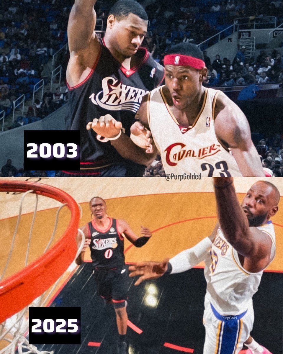 Lebron is so OLD that throwback jerseys were normal to him in 2003 😭