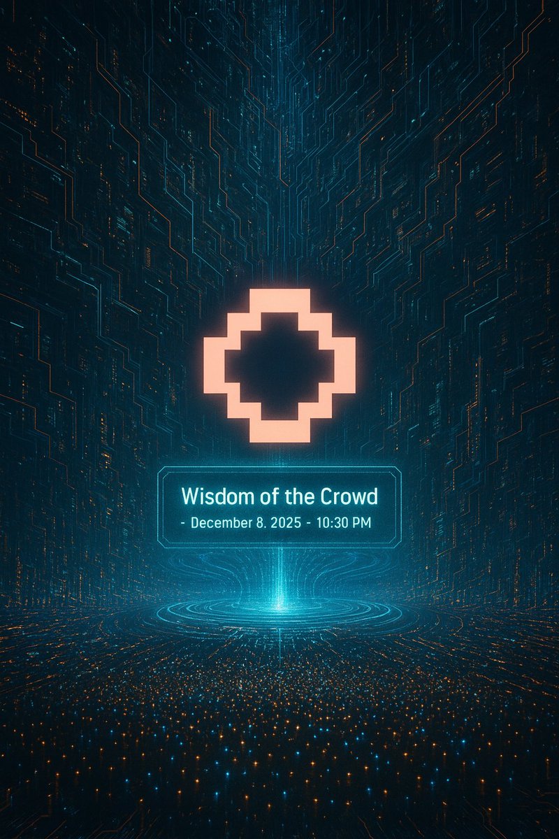 Tonight at 10:30 PM IST Wisdom of the Crowd goes live  and every True Gensyn Contributor knows this moment is special
Something powerful is about to unfold on Gensyn driven by the collective strength of thousands Don’t miss it