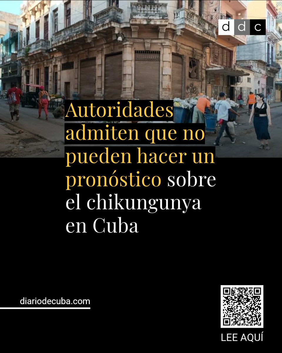 diariodecuba's tweet photo. La evolución en #Cuba del #chikungunya solo permite "pronósticos de corto plazo", dice el #IPK, mientras médicos cubanos en #Miami piden a #EEUU elevar a nivel 4 la alerta de viaje a la Isla y la embajada de #Rusia insta a sus ciudadanos a tomar 'precauciones'.

📣 ¿QUÉ OPINAS?

LEE MÁS en #DiarioDeCuba: https://t.co/I91kq7QdjC