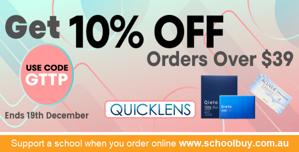 Spend over $39 at Quicklens and get 10% off with a coupon code from schoolbuy.com.au/quicklens and help raise funds for your chosen #school.