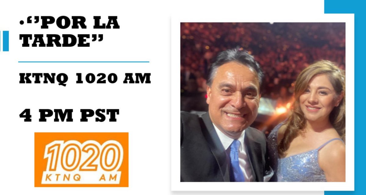 Monday through Friday @ 4 pm PST, ¡te esperamos! ⁦<a href="/KTNQ1020/">KTNQ 1020 AM</a>⁩ ⁦<a href="/KTNQ/">1020am KTNQ</a>⁩ ⁦<a href="/Voz_US/">VOZ</a>⁩