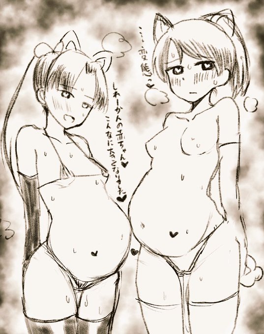 #今年も残りわずかなので今年一番伸びた絵を貼る ボテ腹の綾波敷波でした 数個差で飛龍...