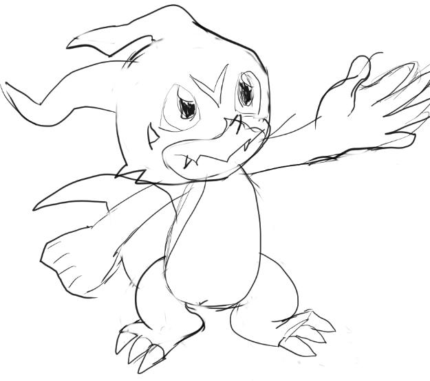 Veemon. My favorite rookie. I hope eXVeemon gets a standard ultimate and mega one day.