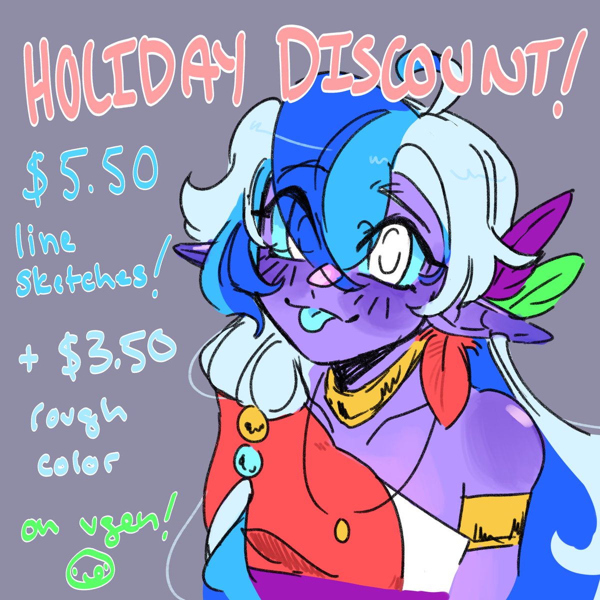 Happy Holidays all!! To celebrate the season, I am offering headshot sketches for only $5.50!! This is for a limited time only so act fast!! As always, thank you!! 

vgen.co/lovelidoe/serv…