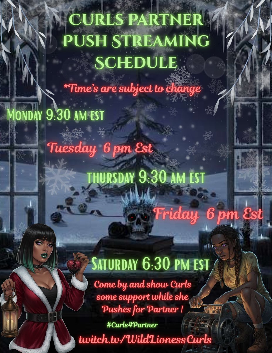 The streaming Schedule for this week ❤️ I hope to see you there!