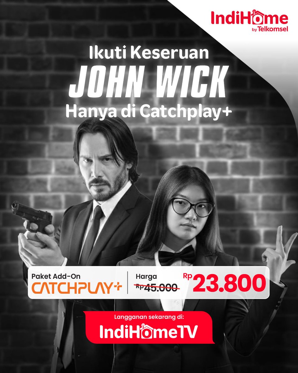 ar3klokal's tweet photo. Ikuti aksi seru John Wick hanya di Catchplay+.
Langganan Paket Add-On Catchplay+ di IndiHome TV dan nikmati harga spesial Rp23.800.
Saatnya maraton film di rumah!
#IndiHomeTV #CatchplayPlus #JohnWick #HiburanRumah #FilmPilihan #Telkomsel #StreamingIndonesia
#IndiHomeTV https://t.co/vzeEYrfKx5