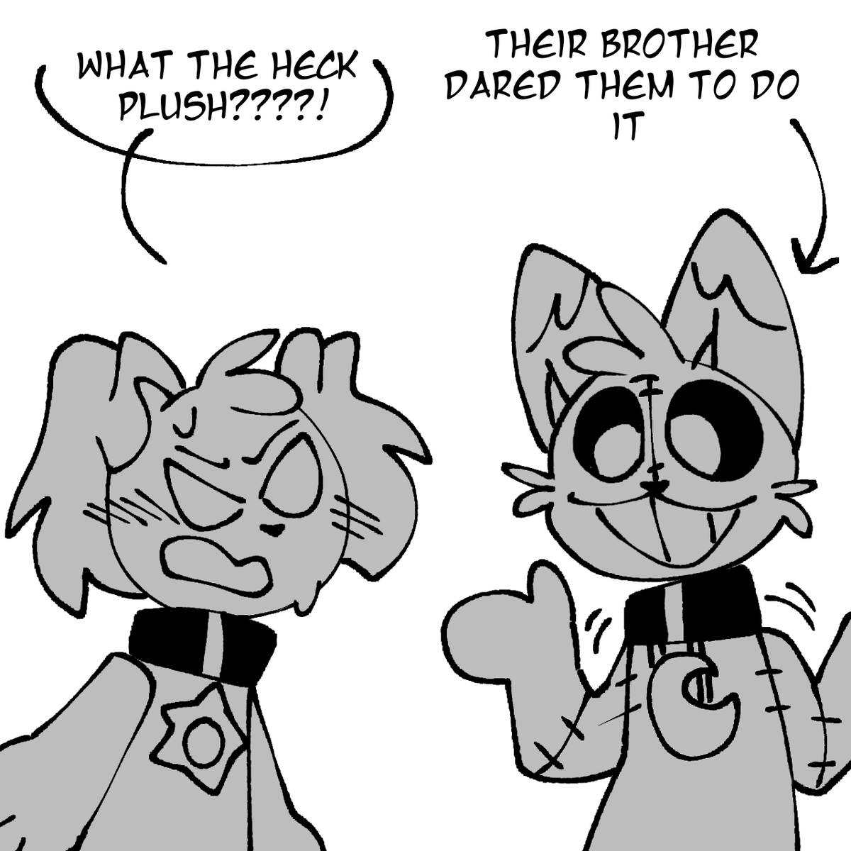 Unrelated to my depressing au. Have this fluff instead.
Yea yea I know I haven't post a lot.
#catnap #dogday #SmilingCrittersAU #PoppyPlaytime