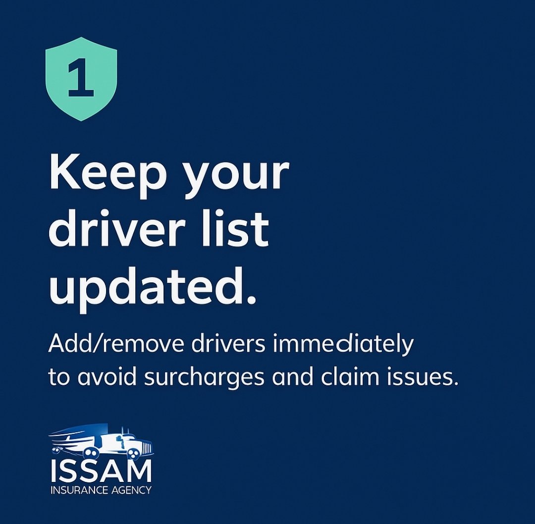 IssamAgency's tweet image. 🔒 FMCSA accuracy matters. 🔒
Here are 3 critical updates every carrier should maintain to protect their operation and strengthen their compliance profile.
#TruckingInsurance #FMCSA #CommercialAuto #NEMT #OhioBusiness