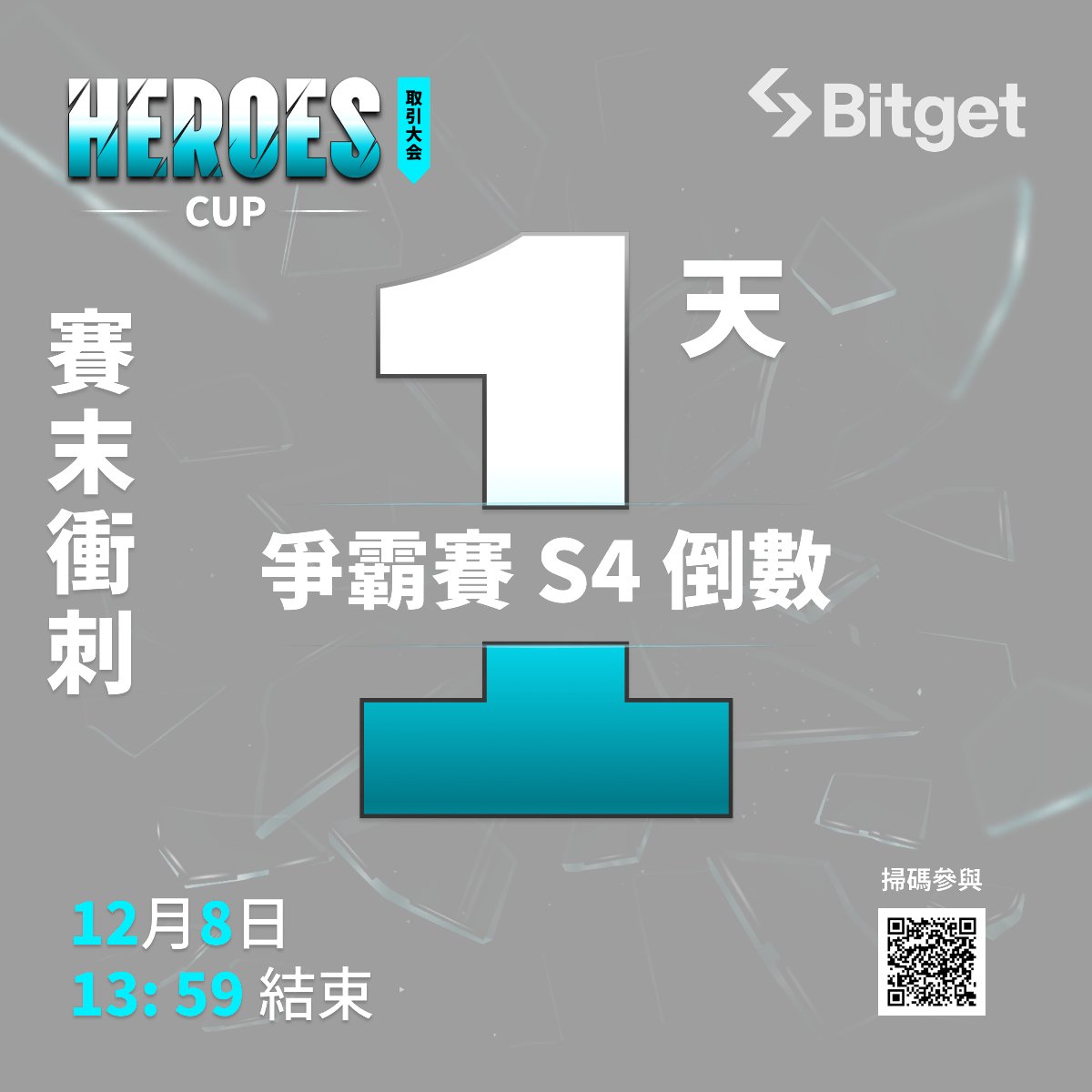 🔥【HEROES CUP S4 爭霸賽倒數 1 天】

還沒參加？你可能正在錯過今年最爽的一波。

這季獎勵爆炸升級：
🏆 30 萬 USDT 超級獎池
💛 純金金條送給你
🍎 Apple 豪華禮包直接抽
📈 交易滿 3 萬即可領獎（超低門檻）

📅 倒數 1 天，把握最後機會，全力衝刺你的戰隊與個人排名！

👇立即參戰👇