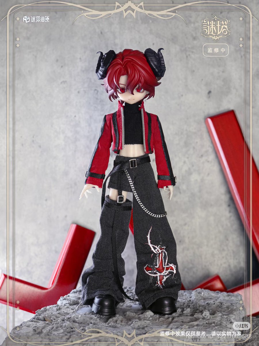 ✴︎ちょっと休憩中✴︎ビスクドール用♡ドレス(深紅)セット