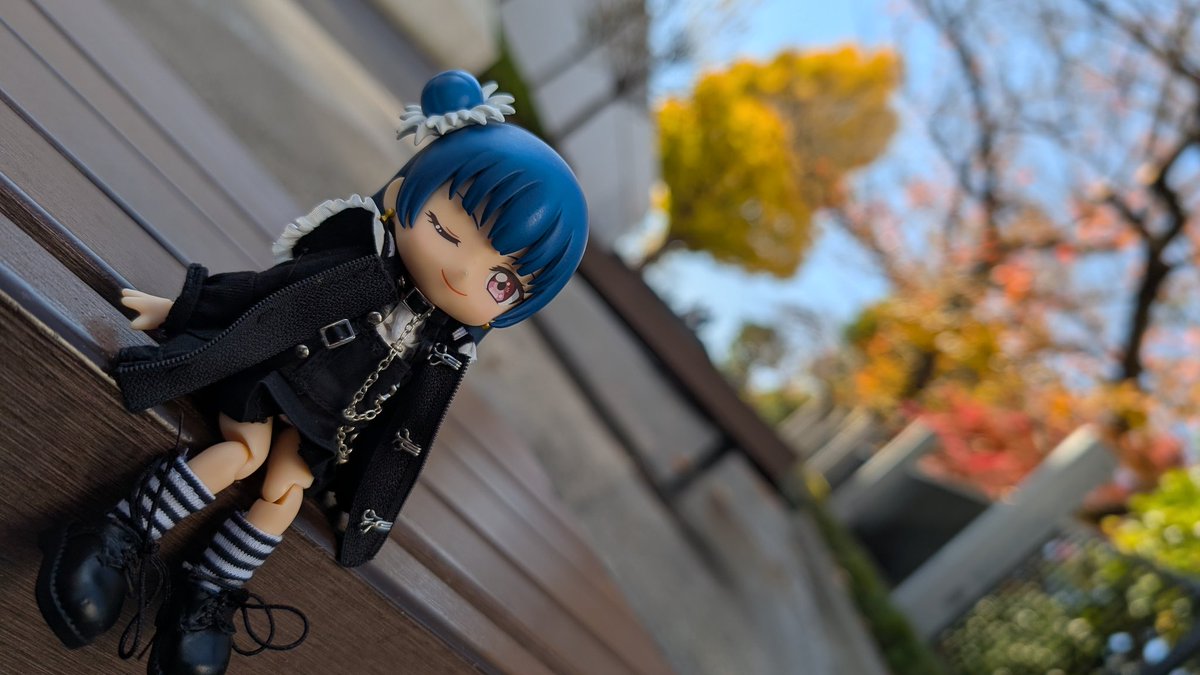 寒いけど晴れてていいね！ 善子ちゃん！！