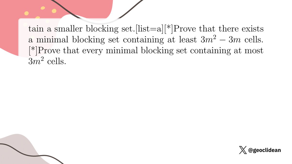 geoclidean's tweet image. The frog must be blocked
#Combinatorics #ISL2021 #Frog #Board