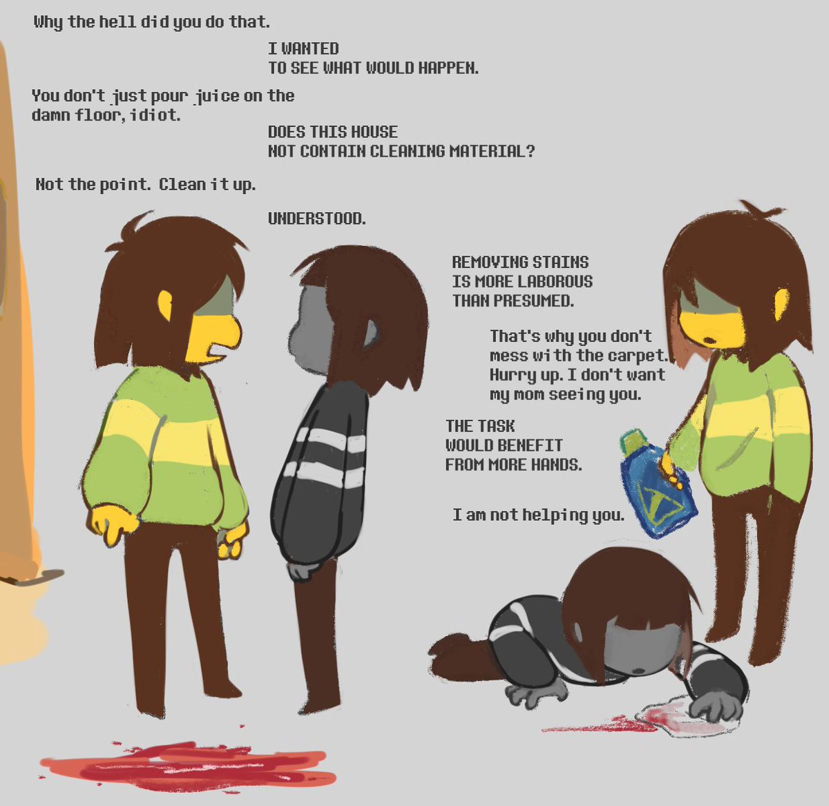 chubbidust's tweet image. this is my vessel oc it pours juice on the ground to watch it soak in carpet