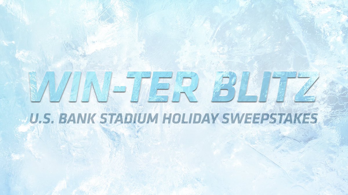 usbankstadium's tweet image. ❄️ WIN-TER BLITZ SWEEPSTAKES ❄️

Get ready for the WIN-ter Blitz! Starting tomorrow, we will be giving away incredible prizes, including tickets to upcoming events at U.S. Bank Stadium! From December 8-12, there will be a new giveaway each day. Follow our social channels for more…