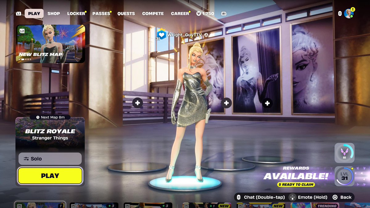 wright_guy0's tweet image. FINALLY! After a full day of #BlitzRoyale I’ve the got the iconic Diva skin variant! #fortnite #epic #gaymer