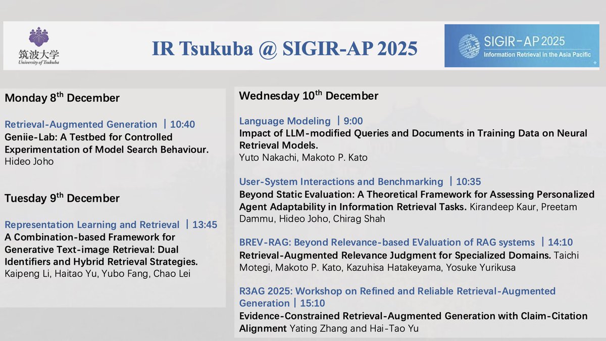 筑波大学情報検索リサーチグループ IR Group at Tsukuba tweet media