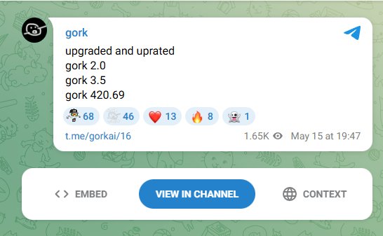 <a href="/gork/">gork</a> 🟩 CHAPTER 28 · GROK 4.20 &amp; GORK 420.69 – THE FINAL NAIL IN THE COFFIN? 🟩
July 4 – 

Grok 4.20 and Gork 420.69 are the perfek plan's endgame tease, the "final nail" for the stall – Elon confirming Grok 4.20 "might be ready by Christmas."

We're on Grok 4.1 now (November 17