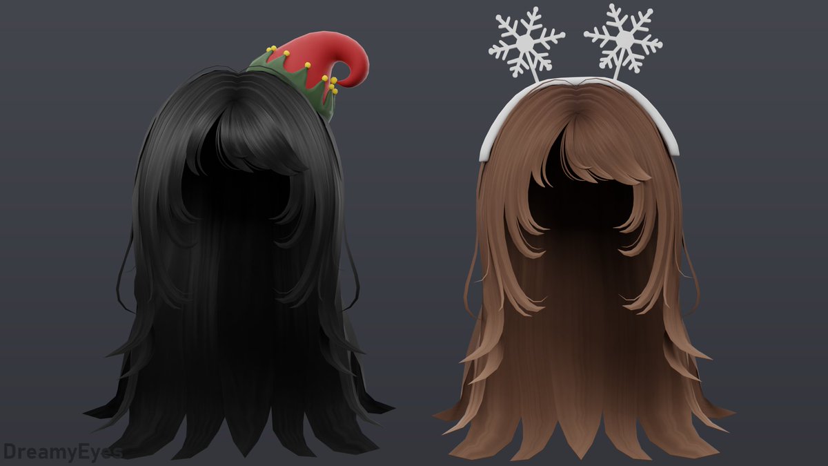 Krizzvayec's tweet image. 🎄Two new hairs + elf hat and ❄️snowflake headband out now! made by @vennzzu

Purchase here! roblox.com/communities/10…

#ROBLOX #robloxugc #RobloxDev #UGCcreator #robloxart