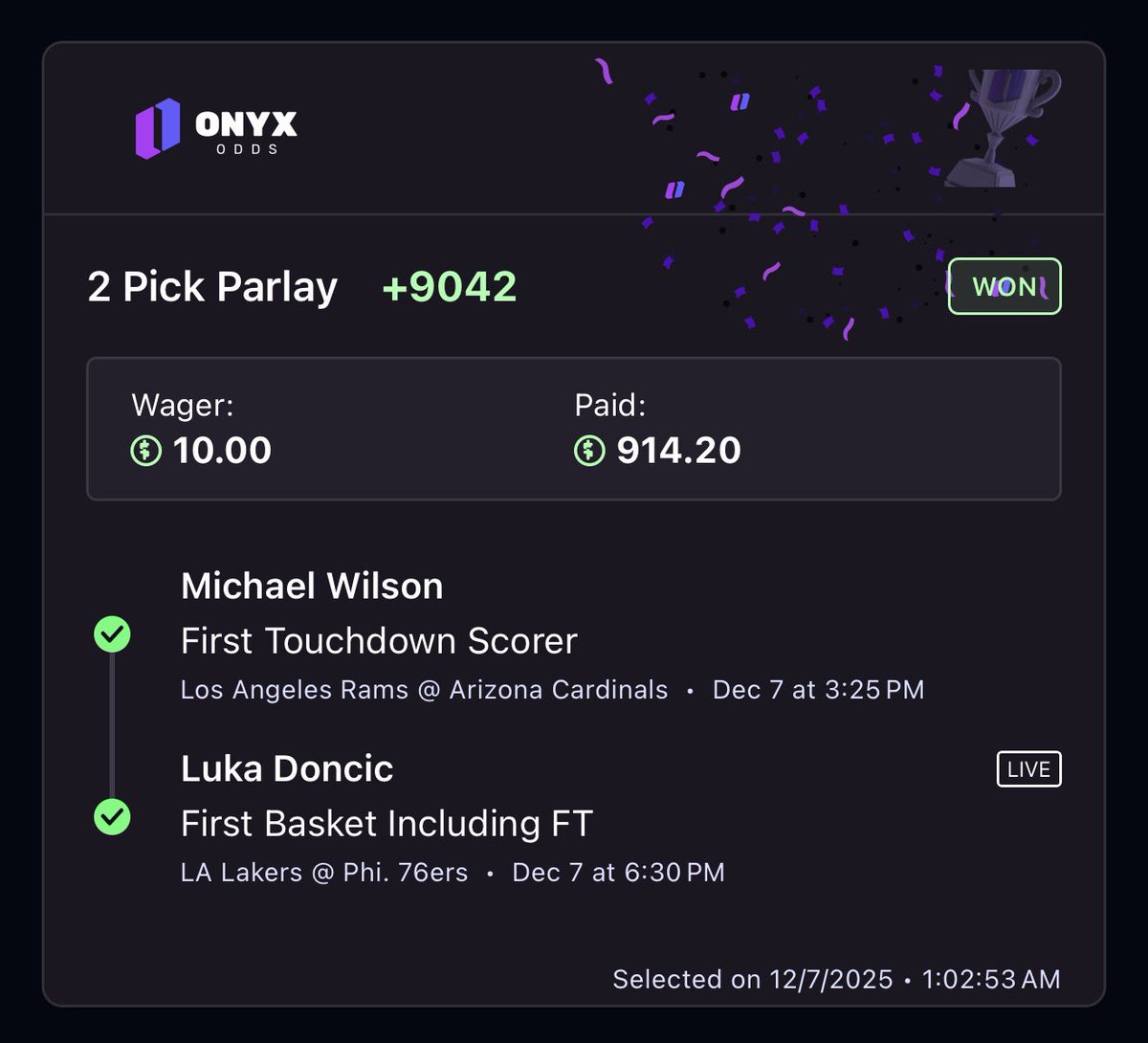 BaneSquad_'s tweet photo. $10 to WIN $65 ✅ ( 5x ) +500
$15 to WIN $219 ✅ (13x ) +1300
$10 to WIN $914 ✅ ( 90x ) +9000
$250 to WIN $500✅ ( 2x ) +100

This what real sports betting look like when you can help people turn $10 into $200+ consistently 

#BaneSquad Premium Server ⬇️

https://t.co/kfTG26WHJy https://t.co/r4p4dto6C3