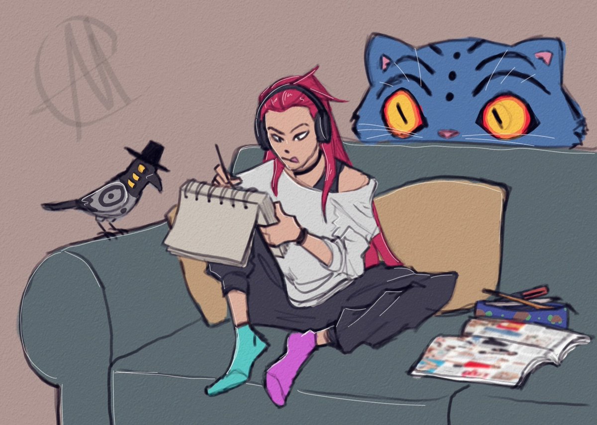 I like to think about mira sketching and designing different fashion for the girls 👉👈 #KPOPDEMONHUNTERS #kpdh #mira #huntrix